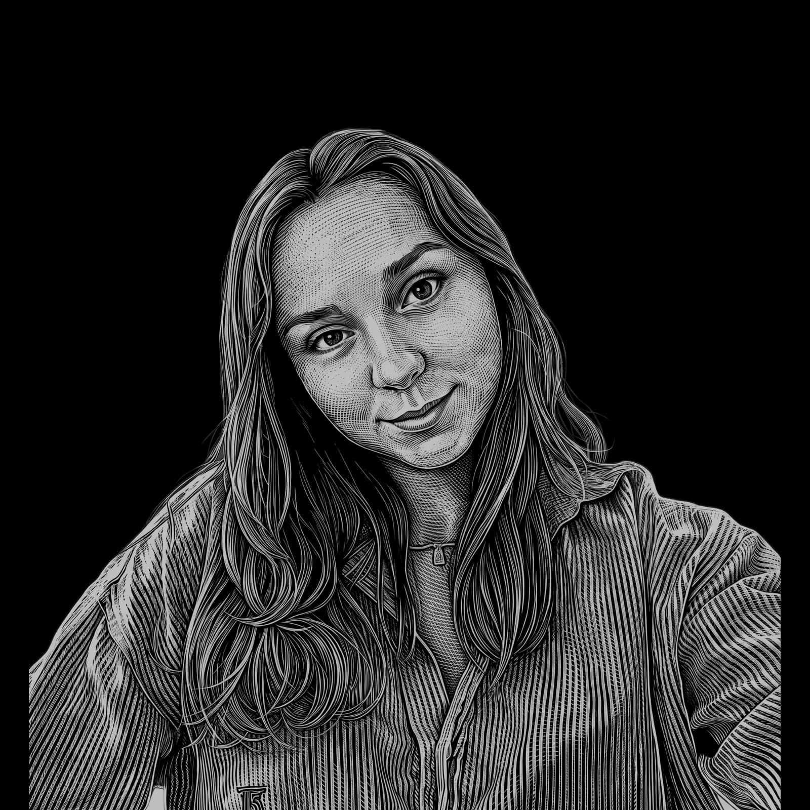 Pencil portrait of Paulina