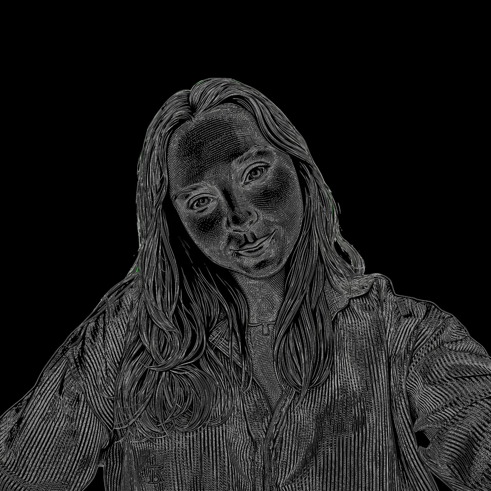 Pencil portrait of Paulina
